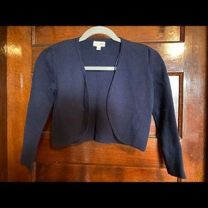 Cropped cardigan sweater